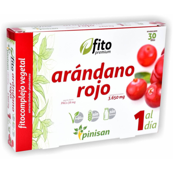 Fito Premium Arándano Rojo 3650 mg 30 cap Pinisan