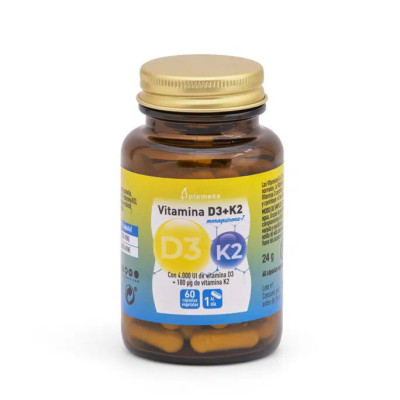 Vitamina D3+K2 60 cápsulas vegetales Plameca